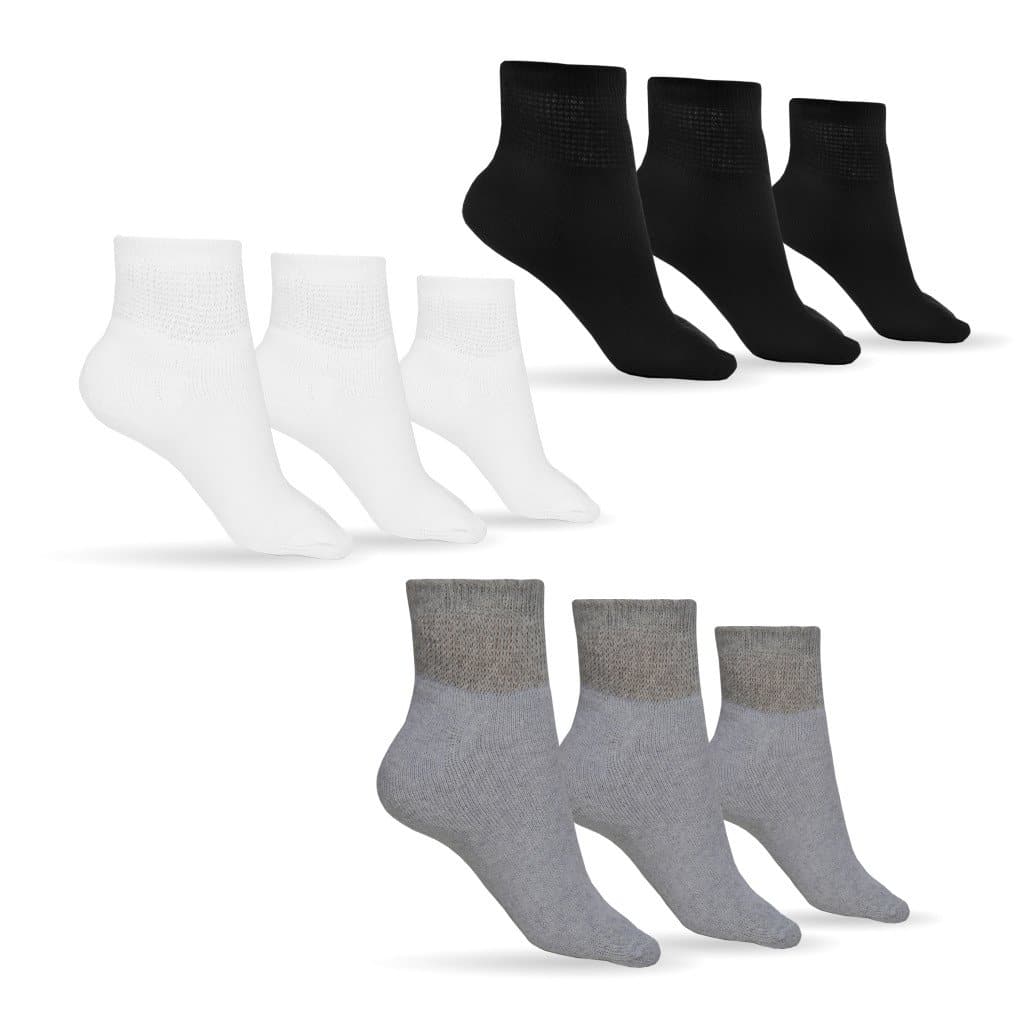 Men's Cotton Diabetic Ankle Socks (Assorted) - P's One-Stop Shop 