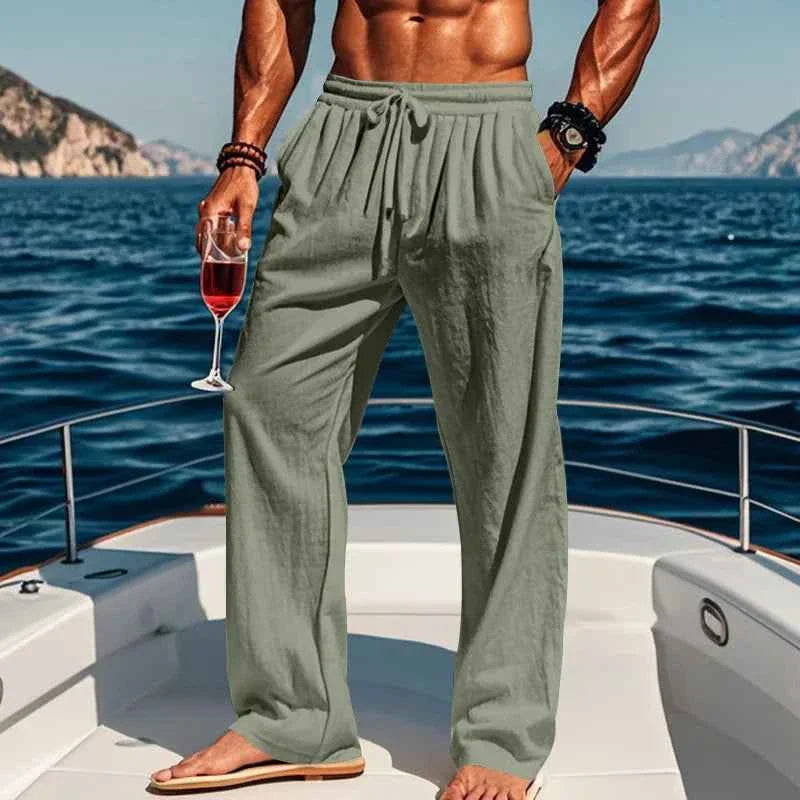 Men's Linen Yoga Pants Spring/Summer - P's One-Stop Shop 