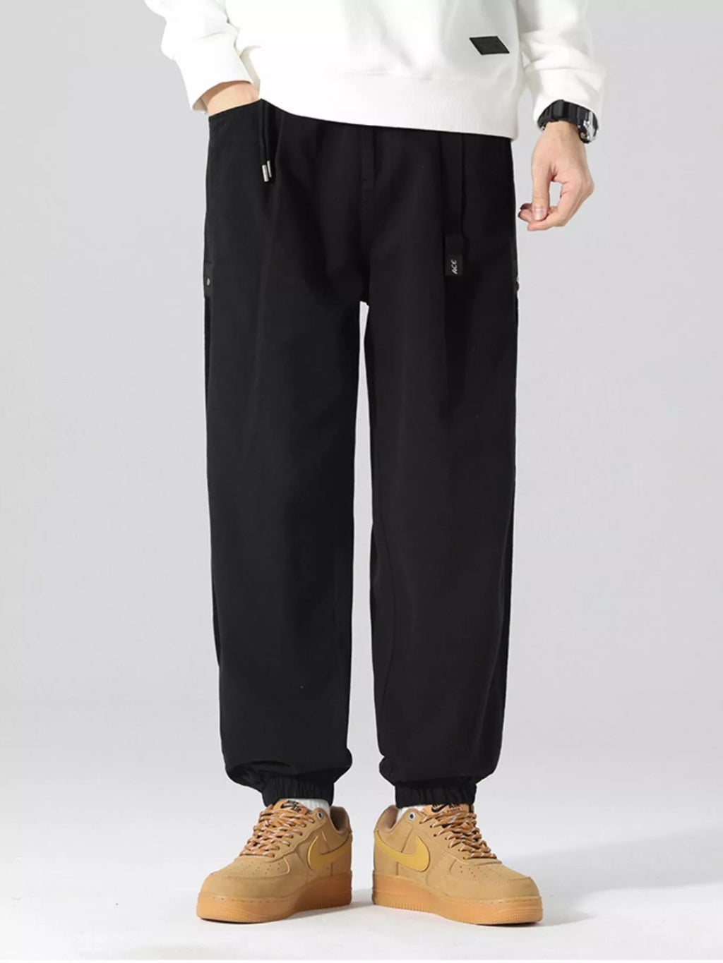 Men's Plus Size Drawstring Cargo Joggers - P's One-Stop Shop 