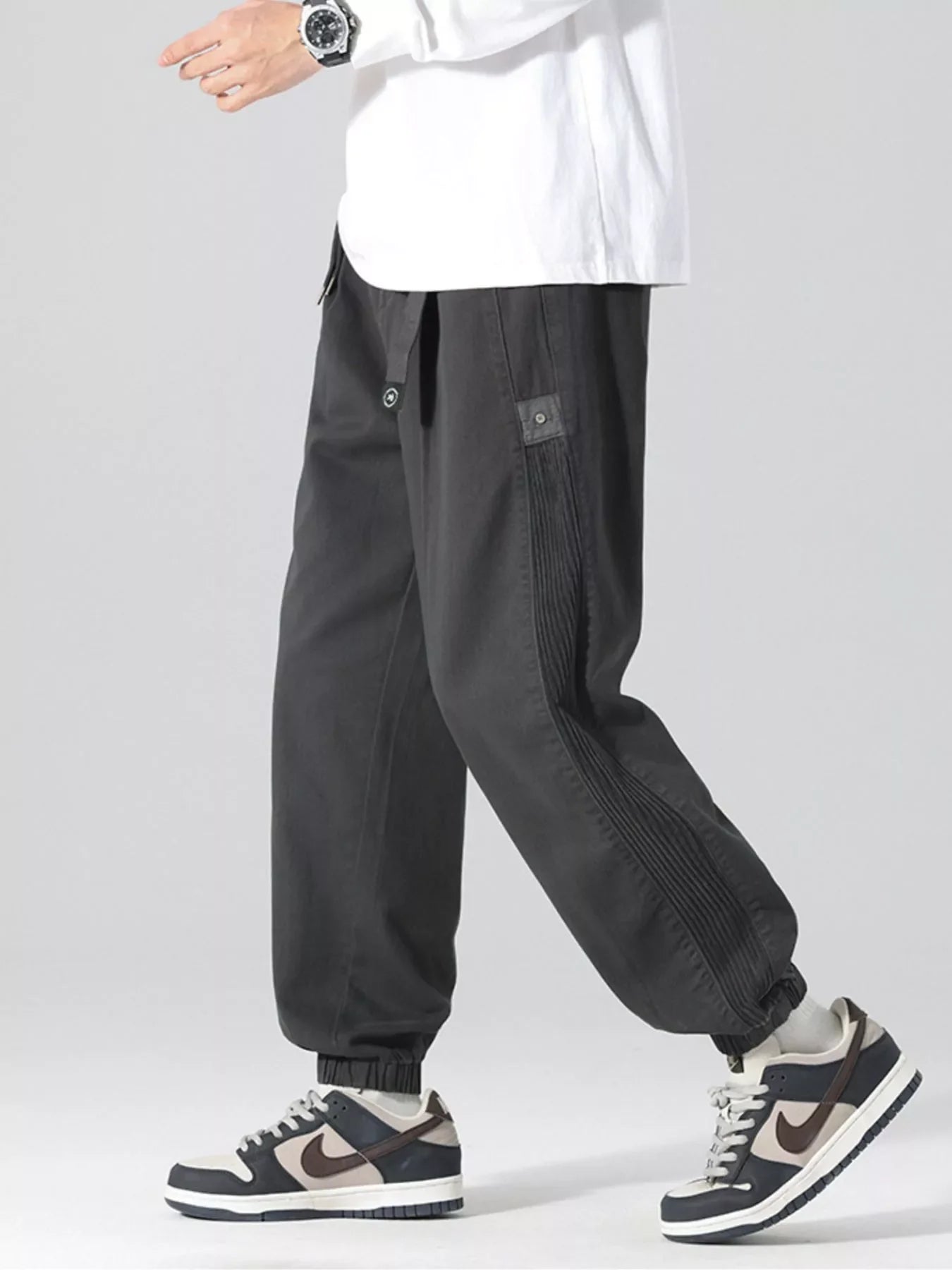 Men's Plus Size Drawstring Cargo Joggers - P's One-Stop Shop 