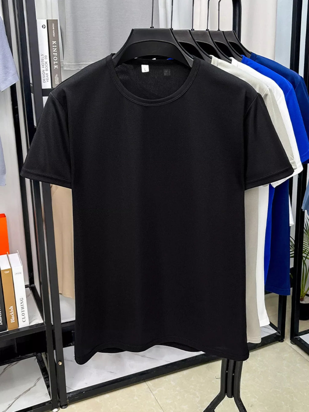 Men's Plus Size Round Neck Short Sleeve T-Shirt - P's One-Stop Shop 