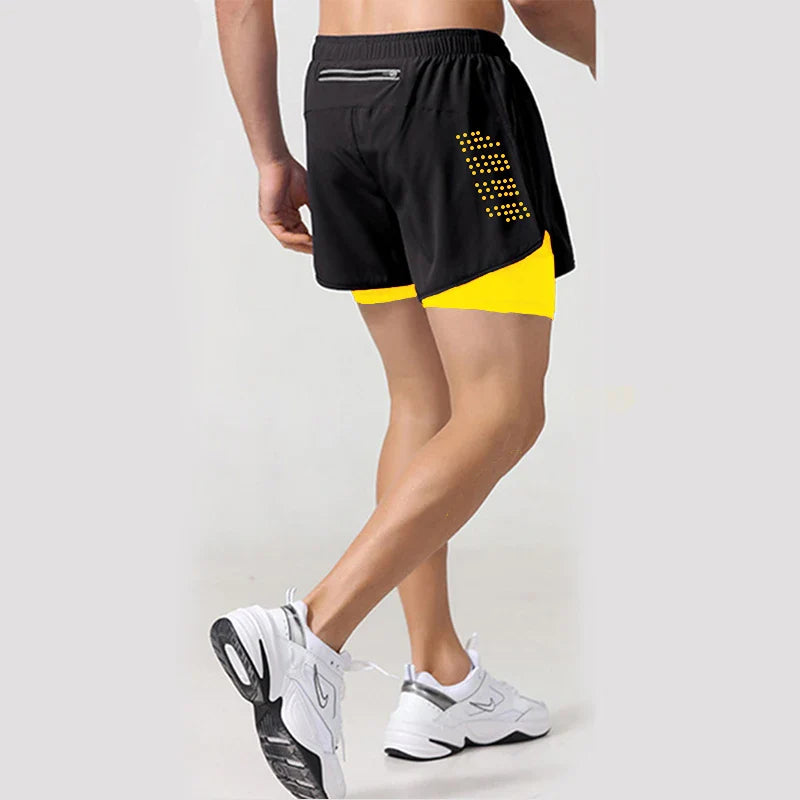 Men's Running Shorts 2 In 1 Quick Dry - P's One-Stop Shop 