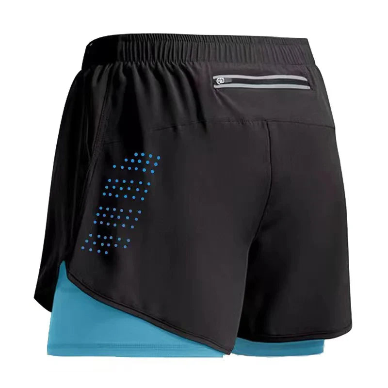Men's Running Shorts 2 In 1 Quick Dry - P's One-Stop Shop 