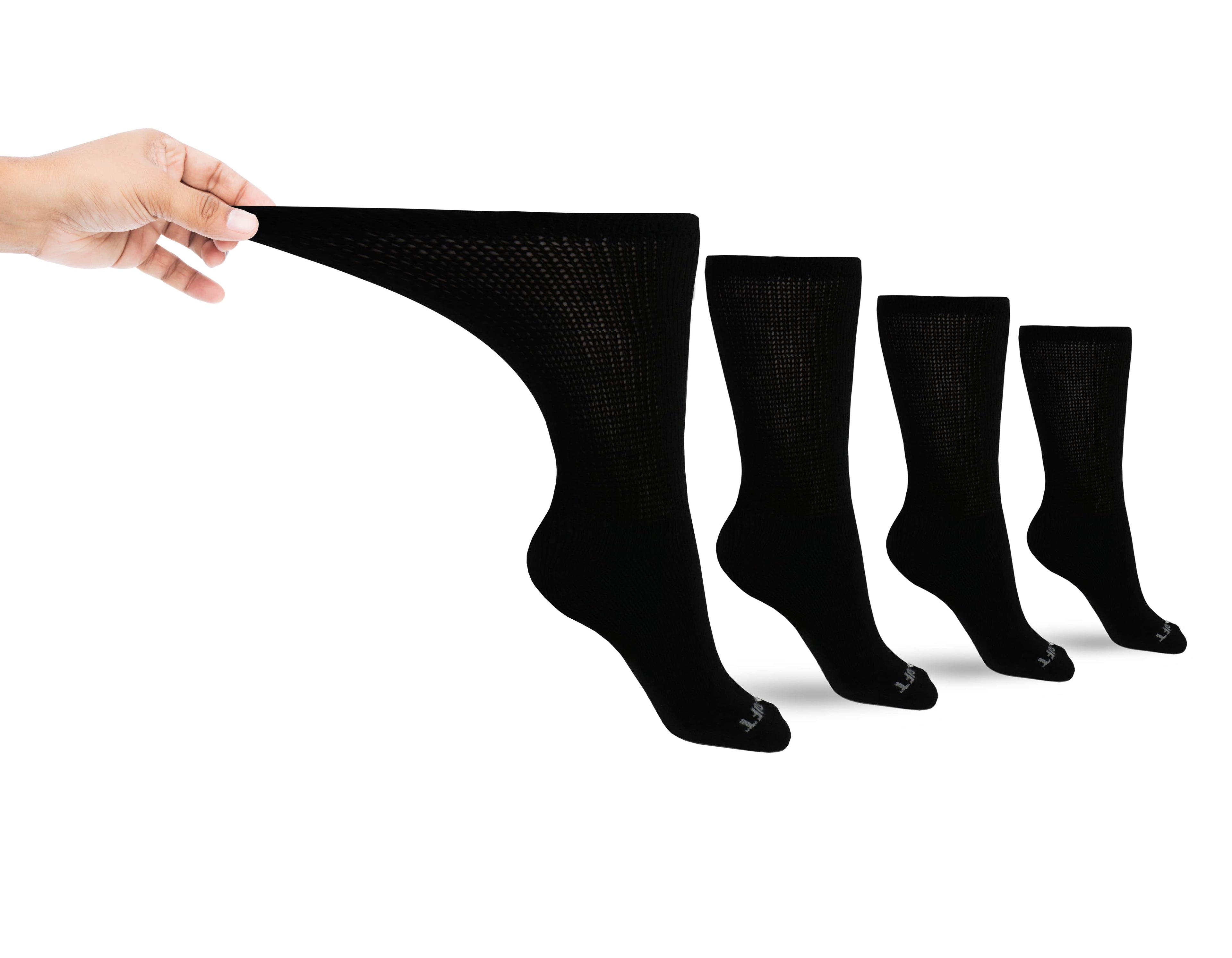 Men's Ultra-Soft Upper Calf Diabetic Socks (4 Pair) - P's One-Stop Shop 
