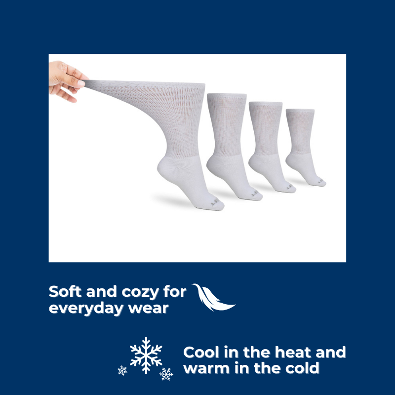 Men's Ultra-Soft Upper Calf Diabetic Socks (4 Pair) - P's One-Stop Shop 