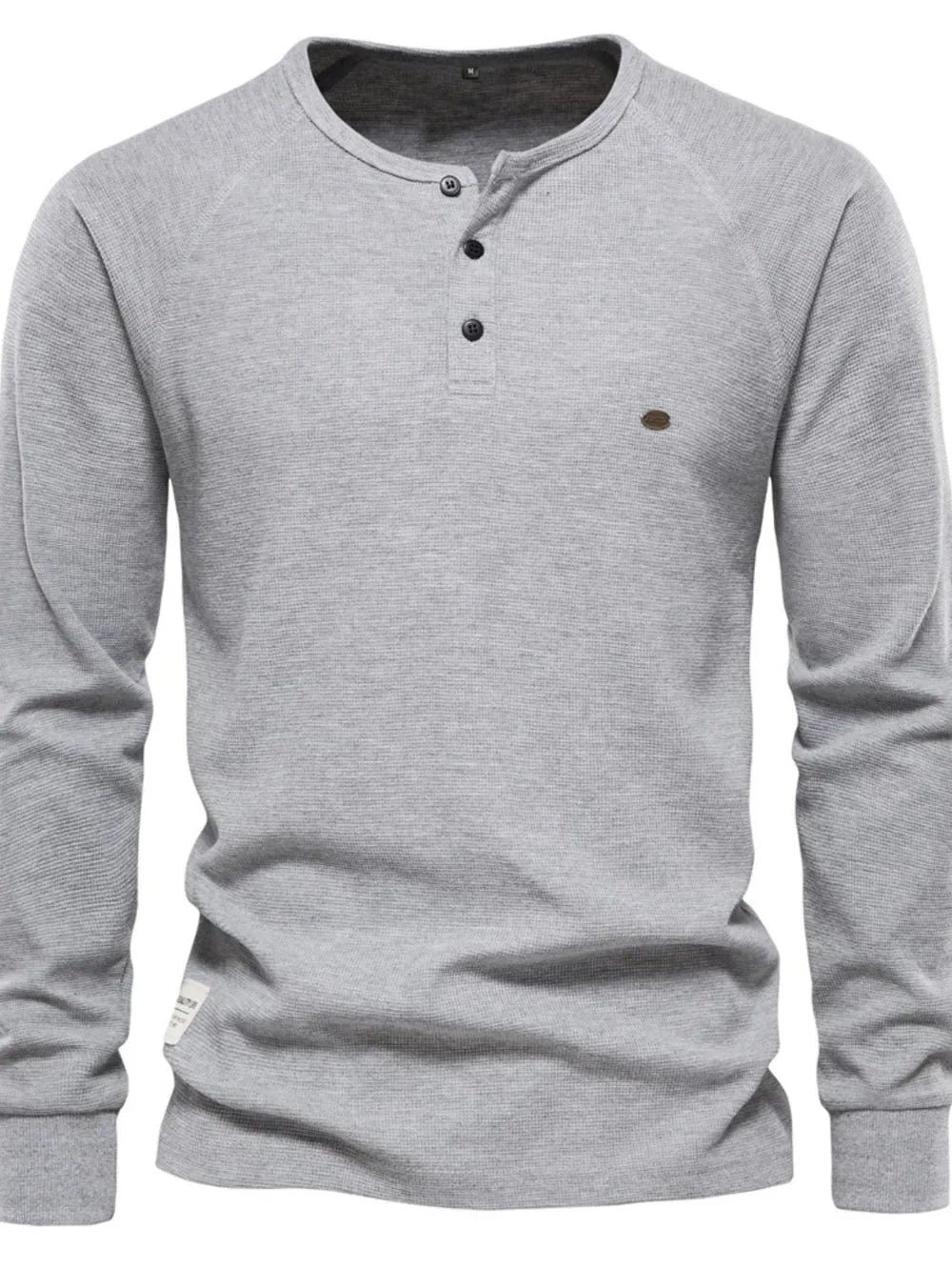 Men's Waffle-Knit Long Sleeve T-Shirt - P's One-Stop Shop 