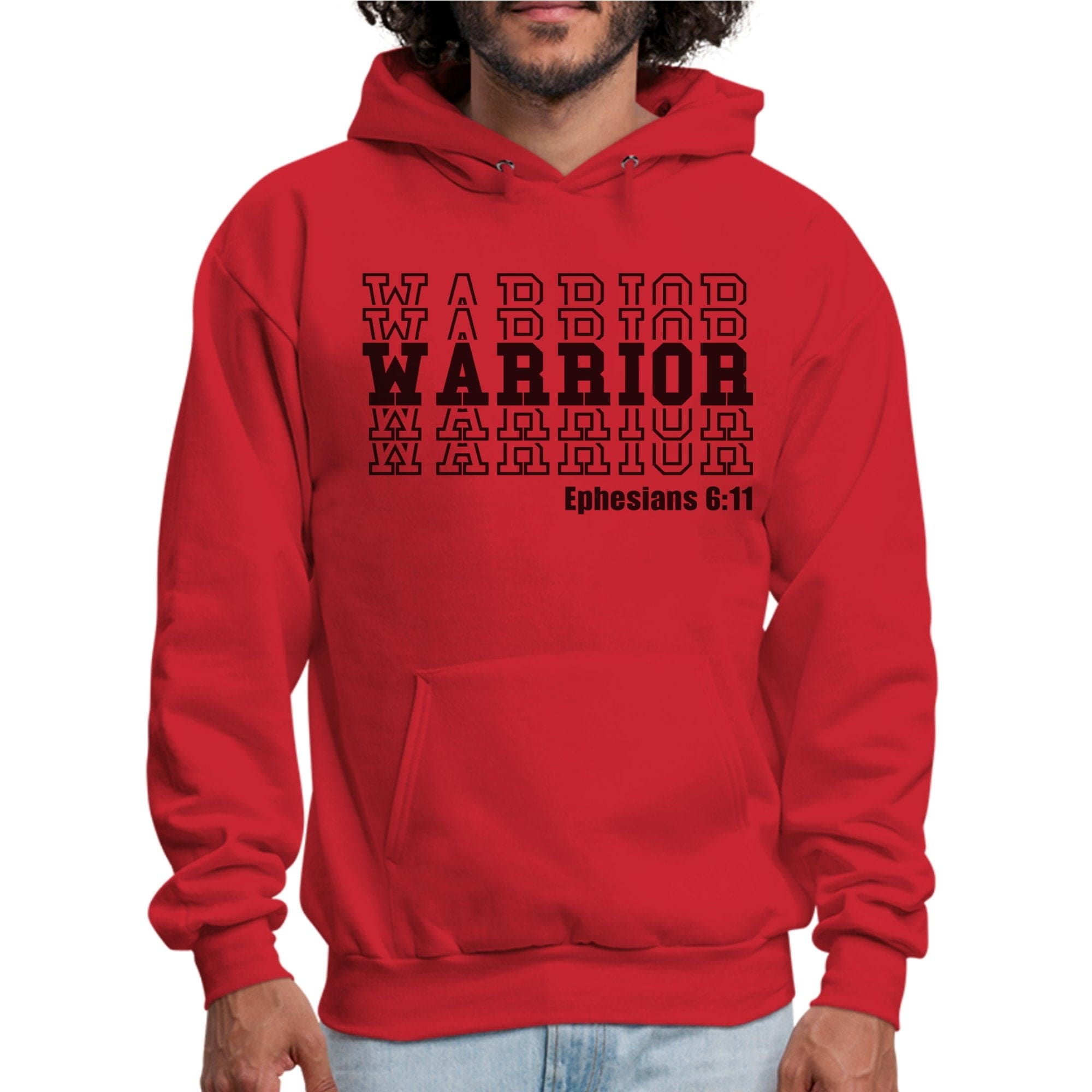 Mens Graphic Hoodie - Warrior - P's One-Stop Shop 