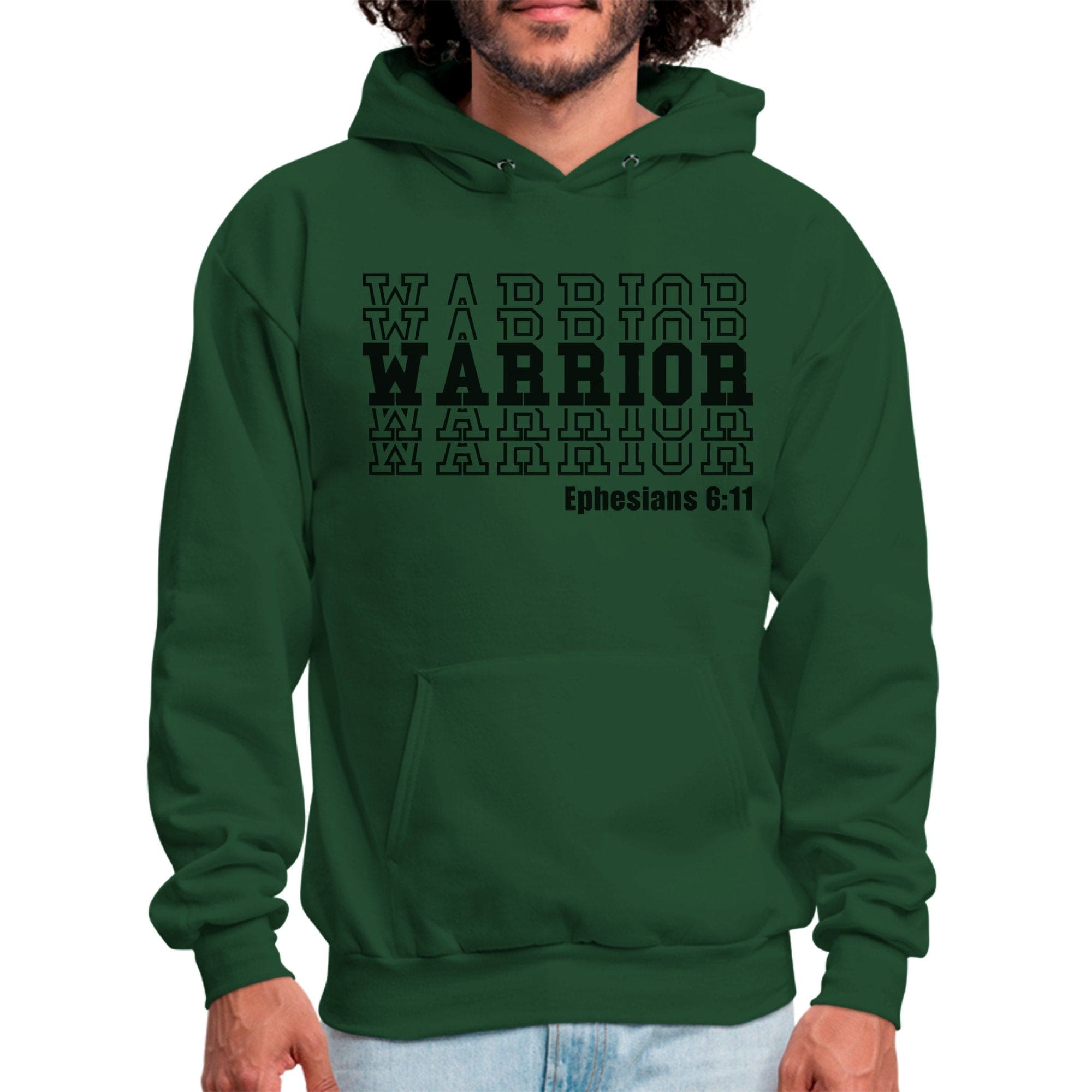 Mens Graphic Hoodie - Warrior - P's One-Stop Shop 