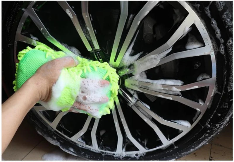 Microfiber Car Washer Sponge Cleaning Car Care Detailing Brushes Washing Towel Auto Gloves Styling Accessories - P's One-Stop Shop 