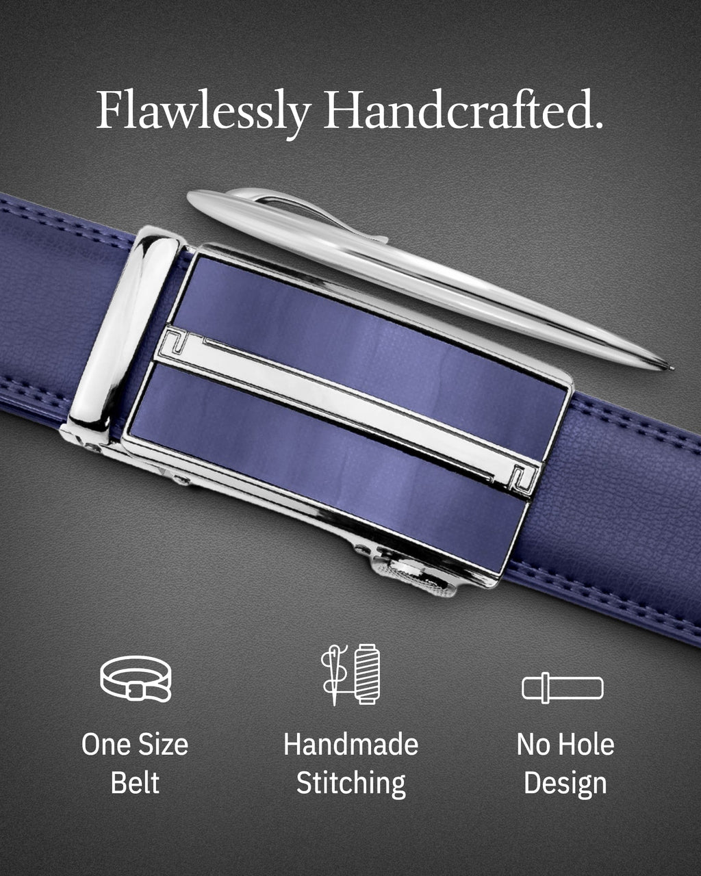 Microfiber Leather Ratchet Belt - P's One-Stop Shop 