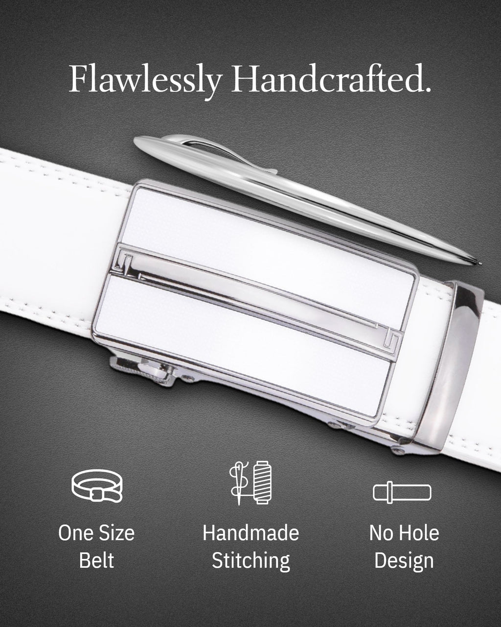 Microfiber Leather Ratchet Belt - P's One-Stop Shop 