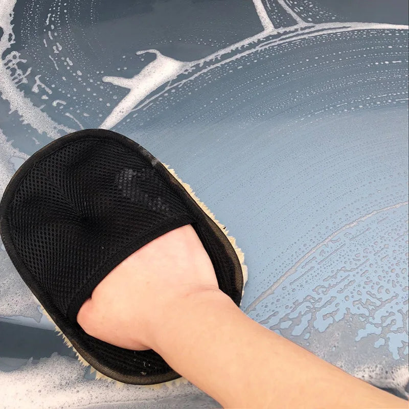 Microfiber Wool Soft Auto Car Washing Glove Cleaning Car Cleaning glove Motorcycle Washer Care Car paint Wash care tools - P's One-Stop Shop 