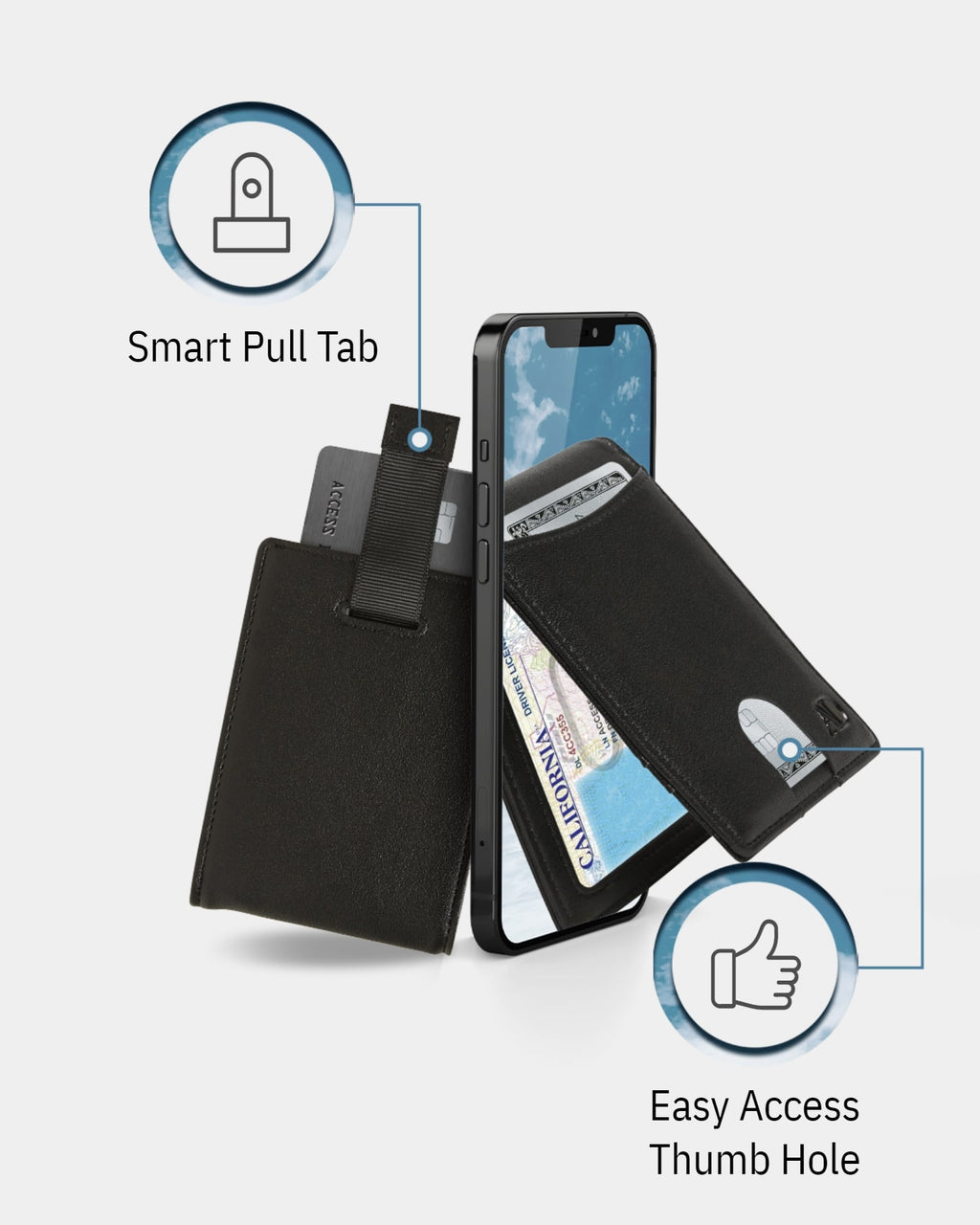 Money Clip Bifold Wallet W/ Pull Strap - P's One-Stop Shop 