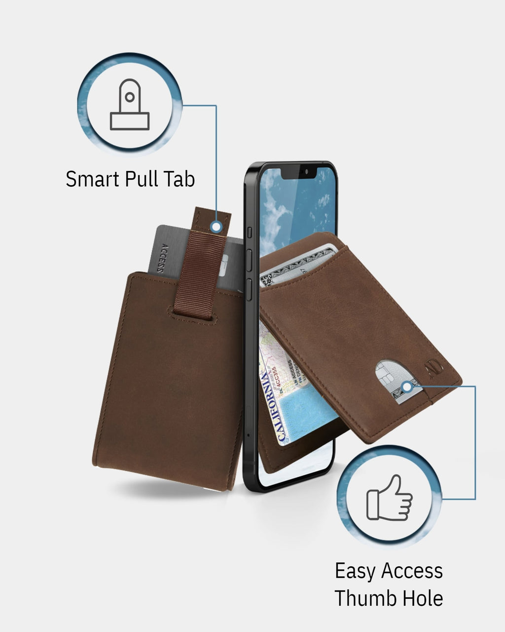 Money Clip Bifold Wallet W/ Pull Strap - P's One-Stop Shop 