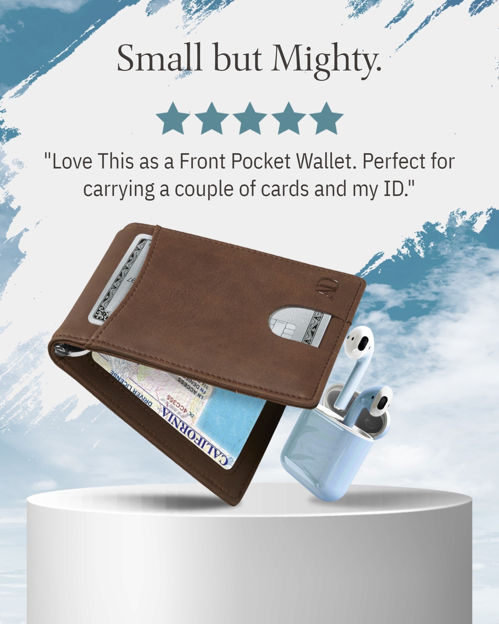 Money Clip Bifold Wallet W/ Pull Strap - P's One-Stop Shop 