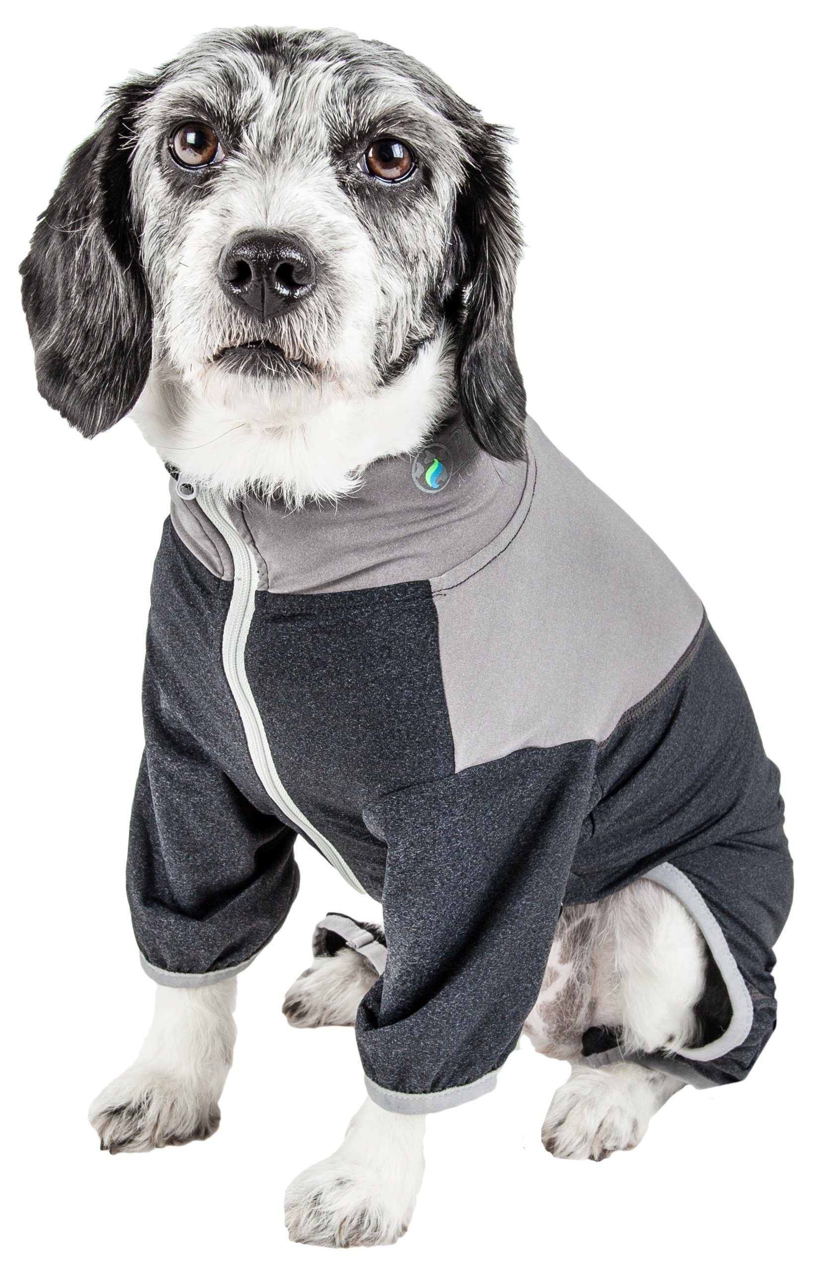 Pet Life ®  Active 'Embarker' 4-Way Stretch Fitness Yoga Full Body Dog Tracksuit - P's One-Stop Shop 