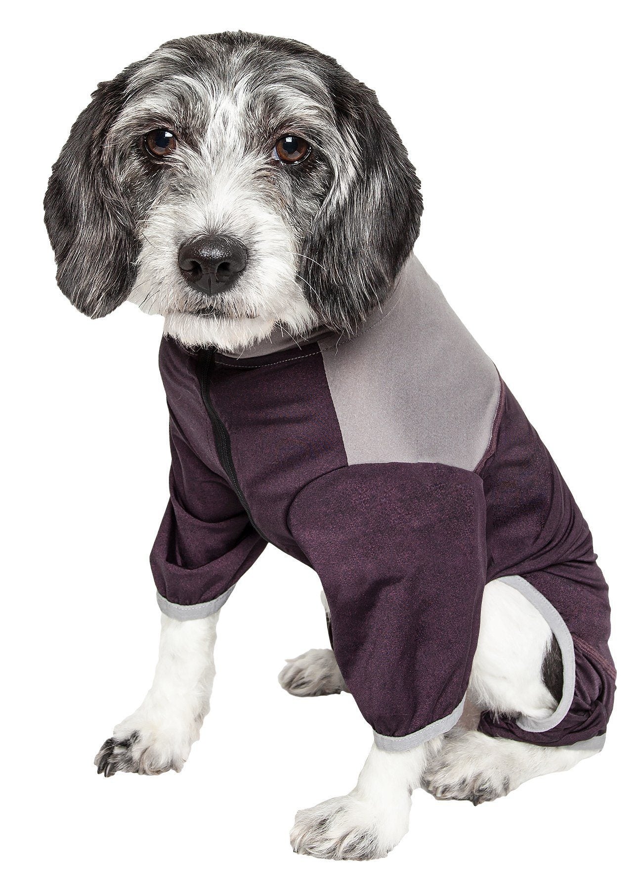 Pet Life ®  Active 'Embarker' 4-Way Stretch Fitness Yoga Full Body Dog Tracksuit - P's One-Stop Shop 