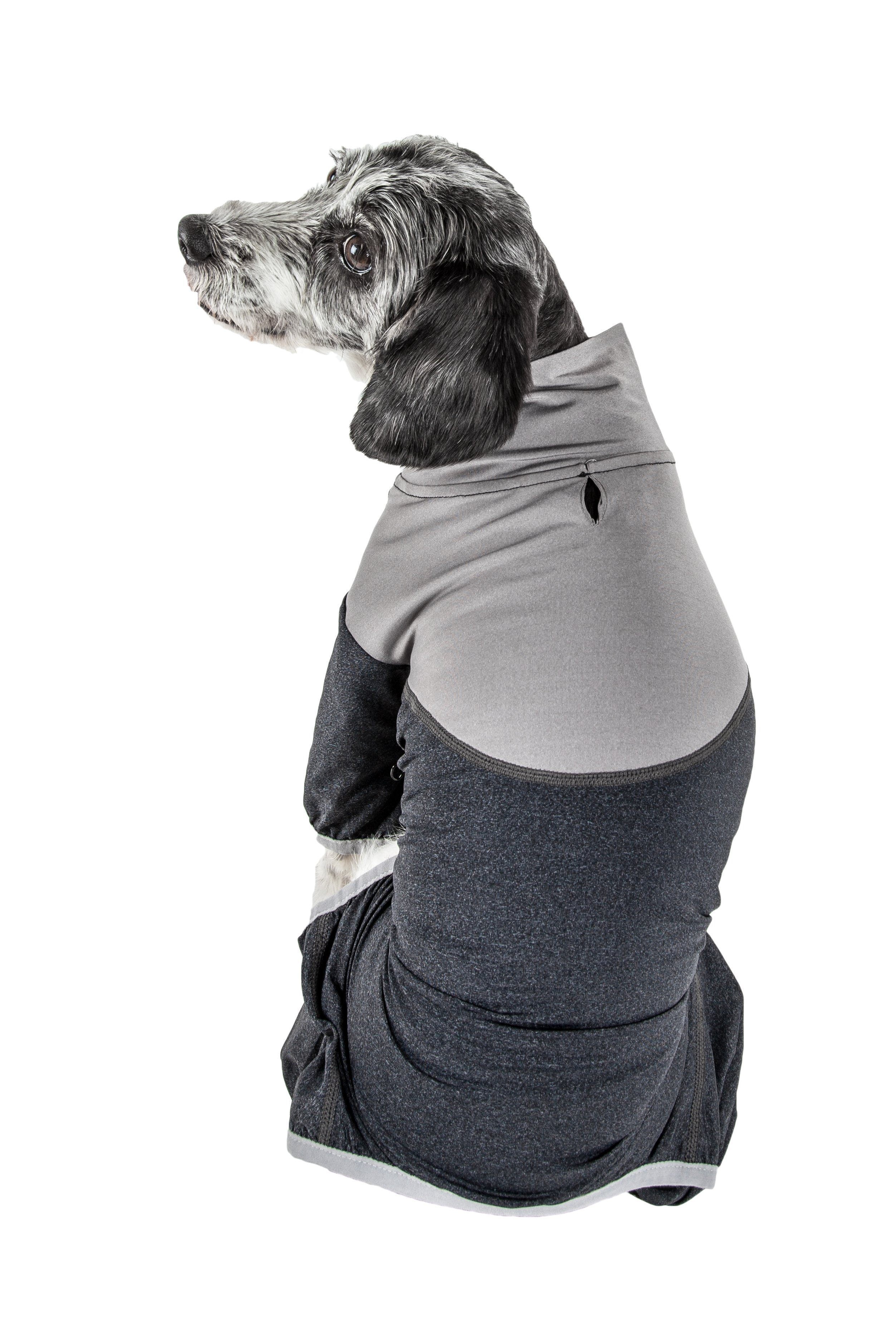 Pet Life ®  Active 'Embarker' 4-Way Stretch Fitness Yoga Full Body Dog Tracksuit - P's One-Stop Shop 