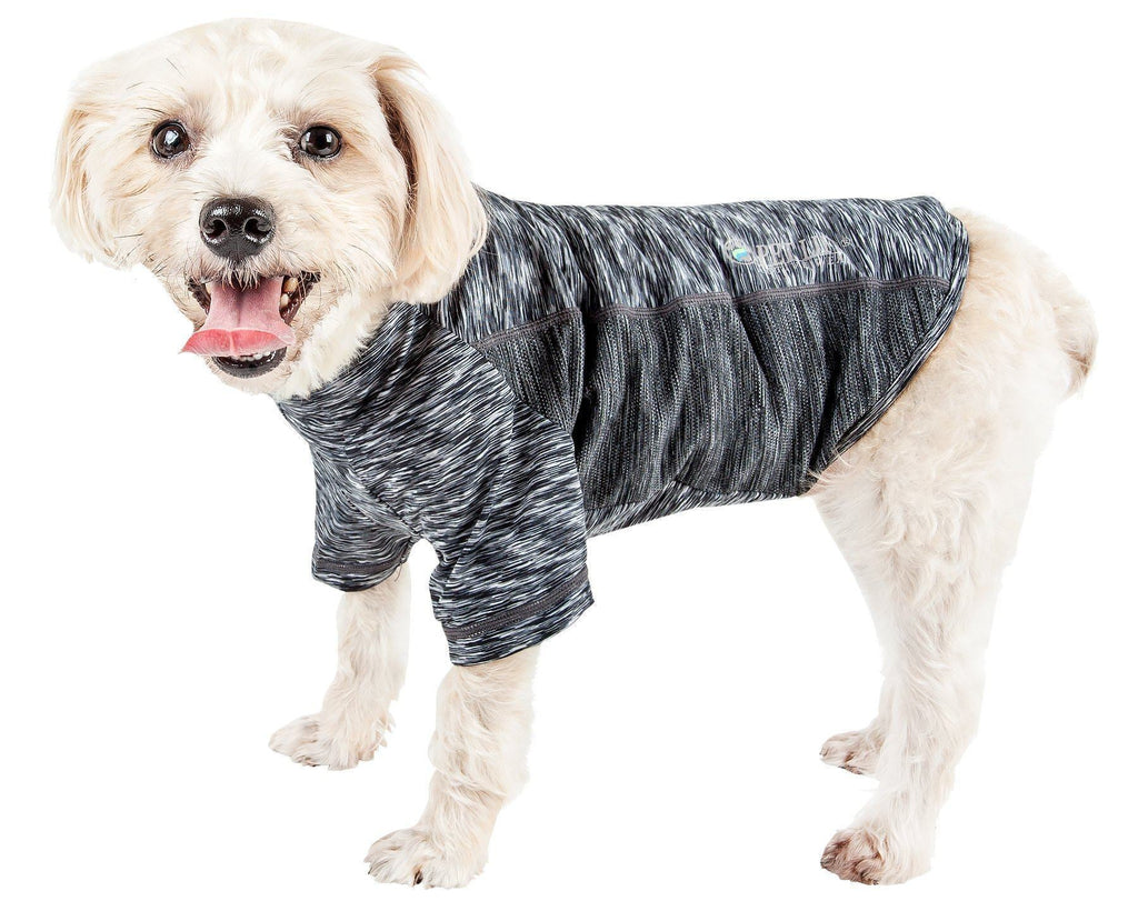 Pet Life ® Active 'Warf Speed' Heathered Ultra-Stretch Yoga Fitness Dog T-Shirt - P's One-Stop Shop 