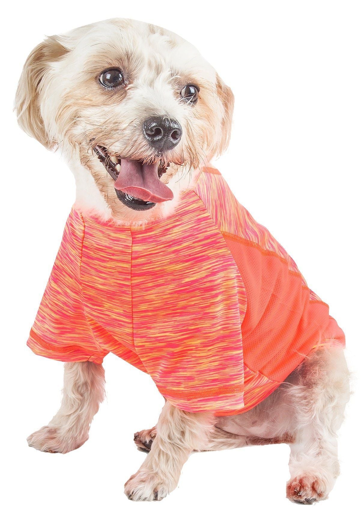 Pet Life ® Active 'Warf Speed' Heathered Ultra-Stretch Yoga Fitness Dog T-Shirt - P's One-Stop Shop 