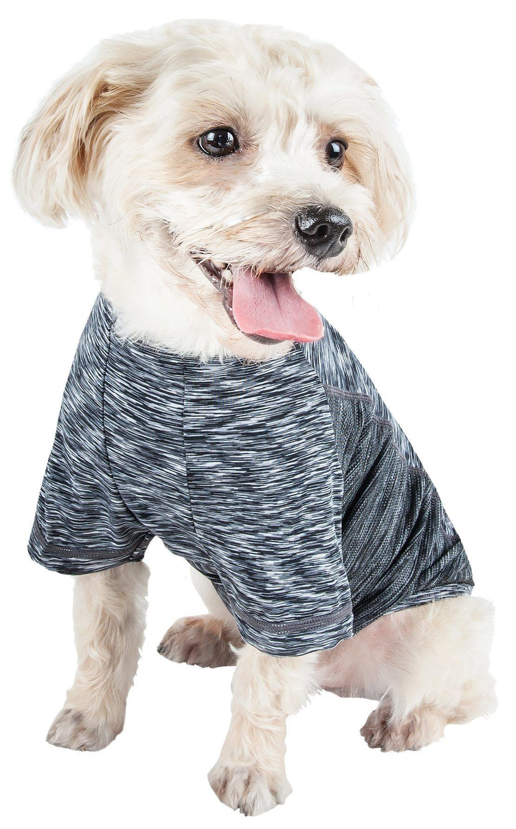 Pet Life ® Active 'Warf Speed' Heathered Ultra-Stretch Yoga Fitness Dog T-Shirt - P's One-Stop Shop 