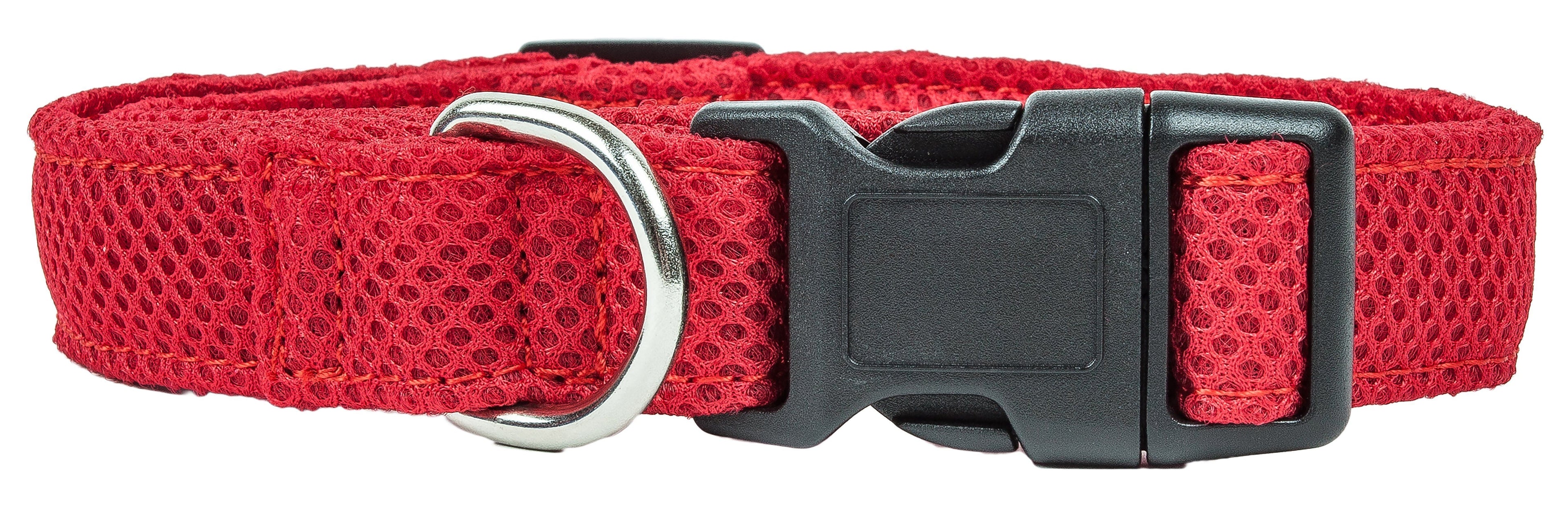 Pet Life ®  'Aero Mesh' Dual-Sided Breathable and Adjustable Thick Mesh Dog Collar - P's One-Stop Shop 
