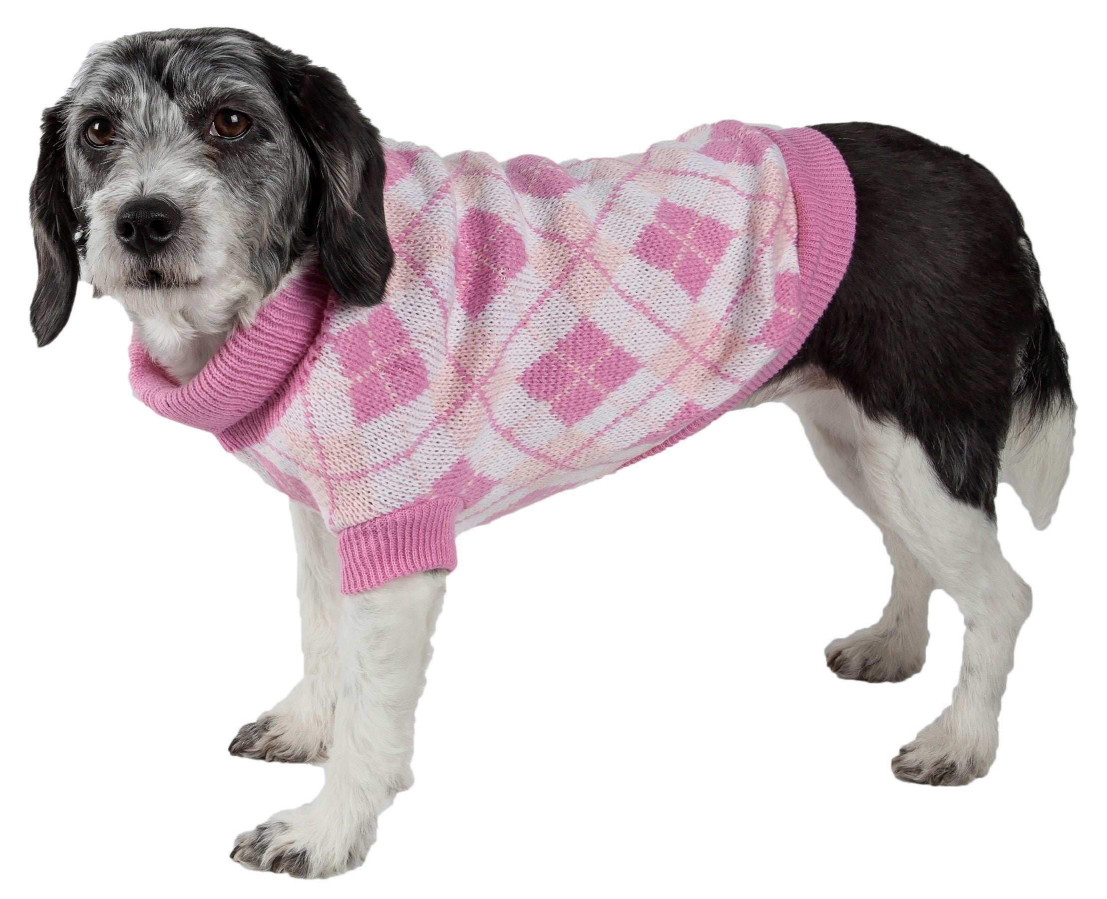 Pet Life ® 'Argyle Style' Ribbed Knitted Fashion Designer Dog Sweater - P's One-Stop Shop 