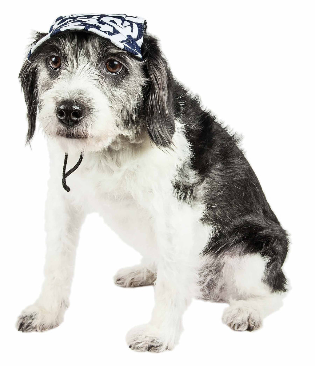 Pet Life ®  'Bone Cappa' Graffiti Sculptured Uv Protectant Adjustable Fashion Dog Hat Cap - P's One-Stop Shop 
