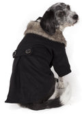 Pet Life ® 'Coast-Guard' Buttoned Fashion Faux-Fur Collared Wool Dog Coat - P's One-Stop Shop 