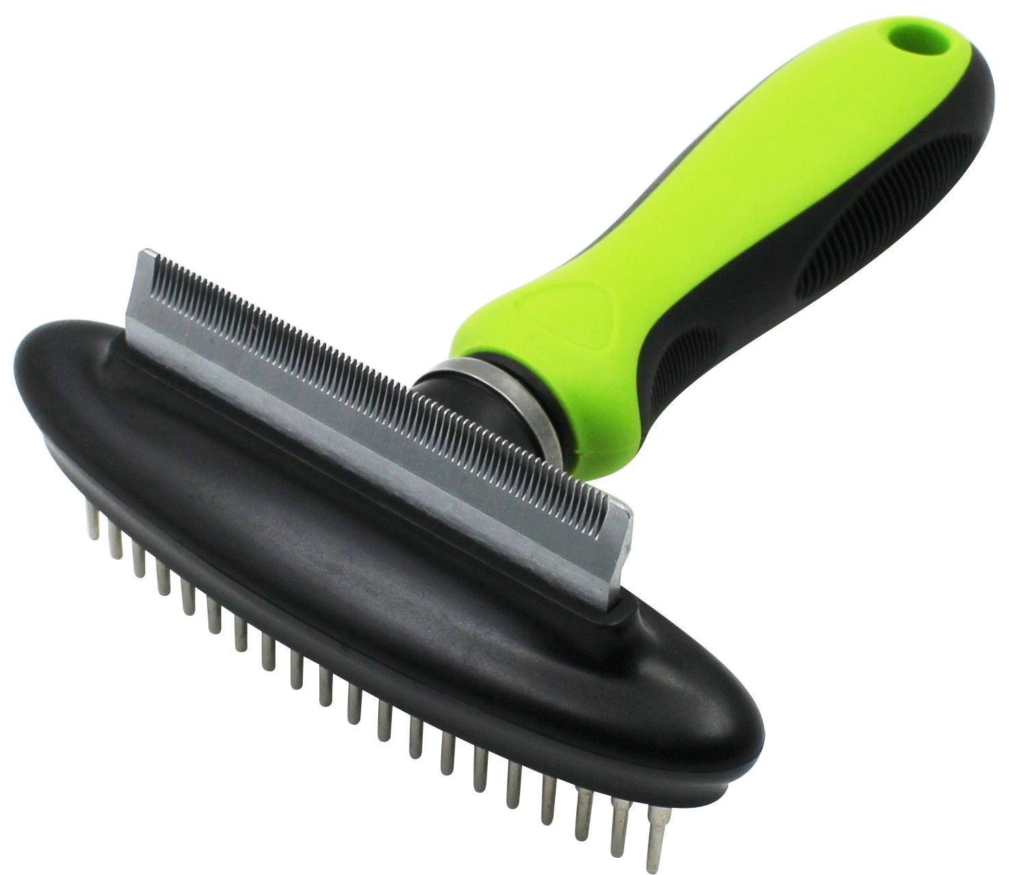 Pet Life ® Flex Series 2-in-1 Dual-Sided Grooming Undercoat Pet Rake and Deshedder - P's One-Stop Shop 