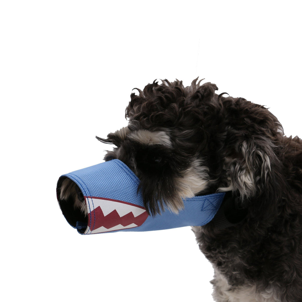 Pet Life ® 'Funimation' Animated Nylon Mesh Protective Travel Anti-Bark Dog Muzzle - P's One-Stop Shop 