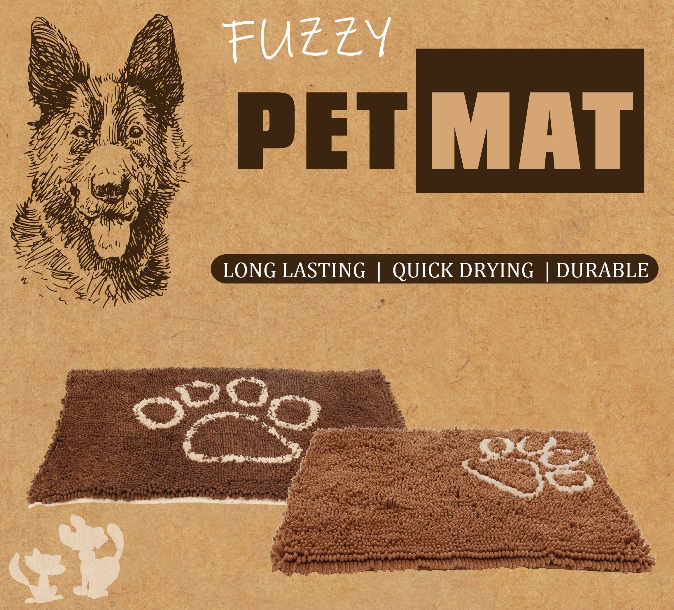 Pet Life ® 'Fuzzy' Quick-Drying Anti-Skid and Machine Washable Dog Mat - P's One-Stop Shop 