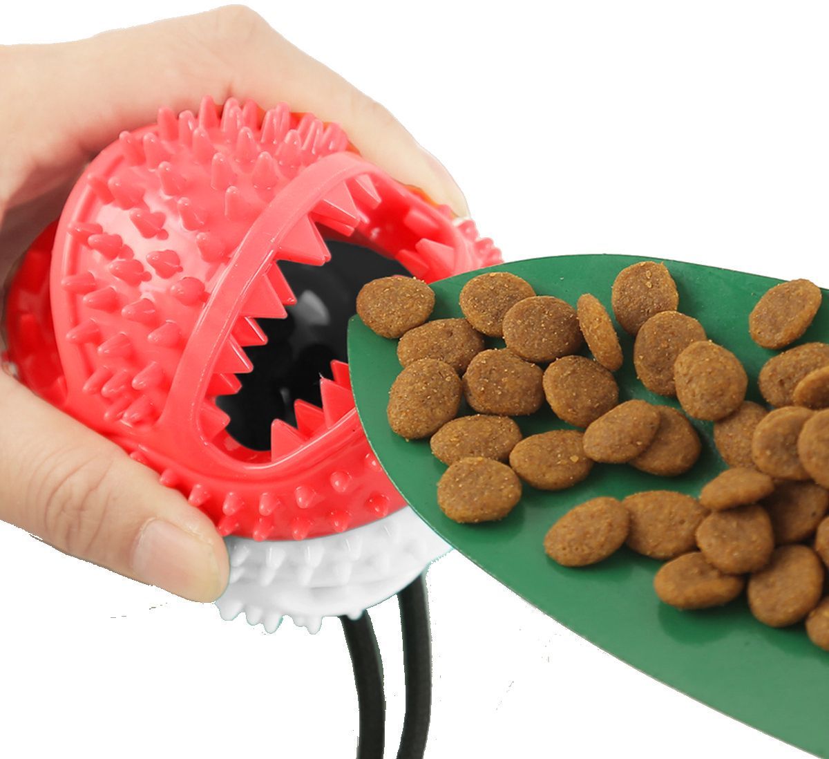 Pet Life ® 'Grip N' Play' Treat Dispensing Ball Shaped Suction Cup Dog Toy - P's One-Stop Shop 