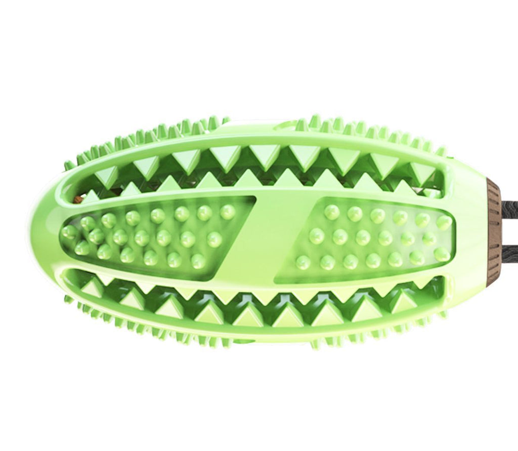 Pet Life ® 'Grip N' Play' Treat Dispensing Football Shaped Suction Cup Dog Toy - P's One-Stop Shop 