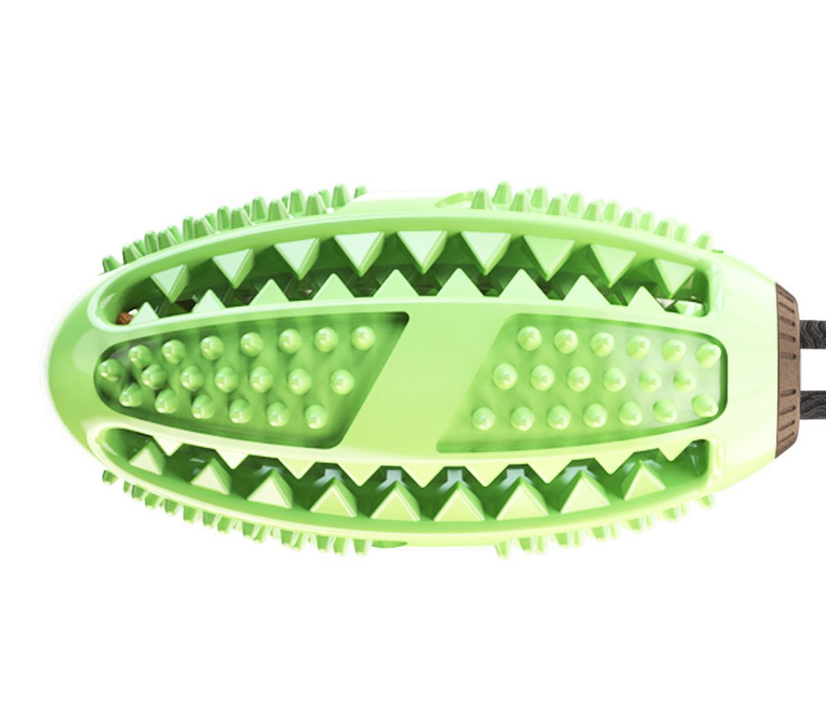 Pet Life ® 'Grip N' Play' Treat Dispensing Football Shaped Suction Cup Dog Toy - P's One-Stop Shop 