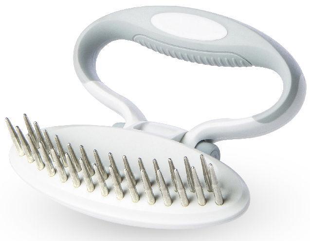 Pet Life ® 'Gyrater' Swivel Travel Dual-Rowed Grooming Undercoat Pet Rake - P's One-Stop Shop 