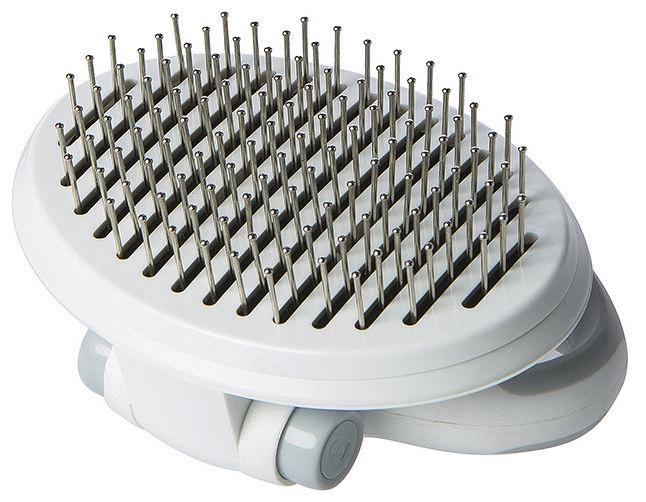 Pet Life ® 'Gyrater' Travel Self-Cleaning Swivel Grooming Pet Pin Brush - P's One-Stop Shop 