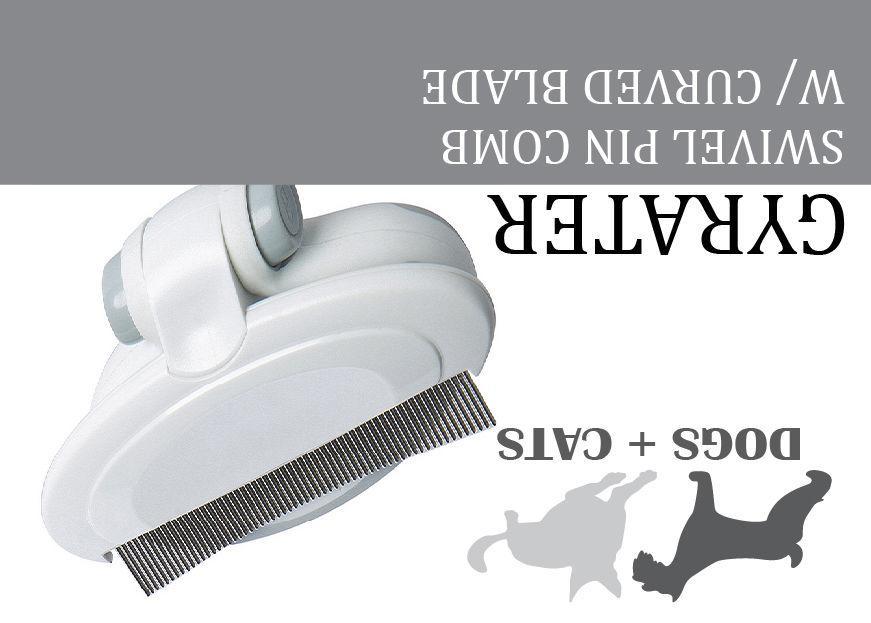 Pet Life ® 'Gyrater' Travel Swivel Curved Pet Grooming Pin Comb - P's One-Stop Shop 