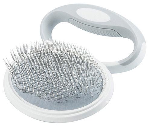 Pet Life ® 'Gyrater' Travel Swivel Pet Grooming Slicker Brush - P's One-Stop Shop 