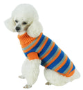 Pet Life ® Heavy Cable Knitted Striped Fashion Designer Polo Dog Sweater - P's One-Stop Shop 