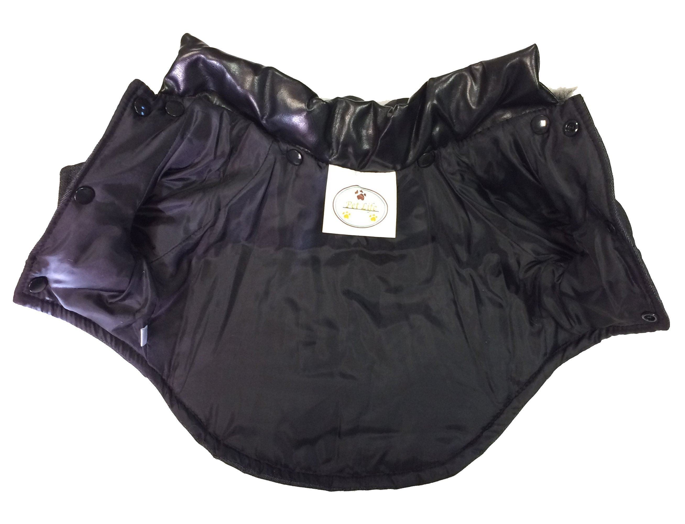 Pet Life ® 'Ruff-Choppered' Denim Fashioned Wool Dog Coat Jacket - P's One-Stop Shop 
