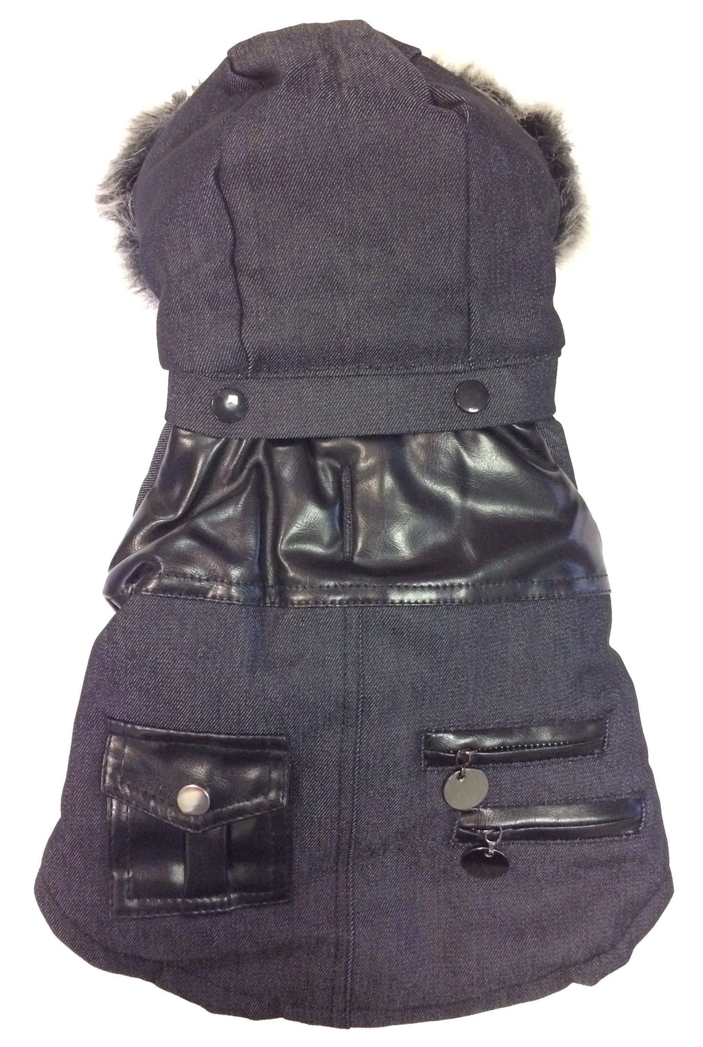 Pet Life ® 'Ruff-Choppered' Denim Fashioned Wool Dog Coat Jacket - P's One-Stop Shop 