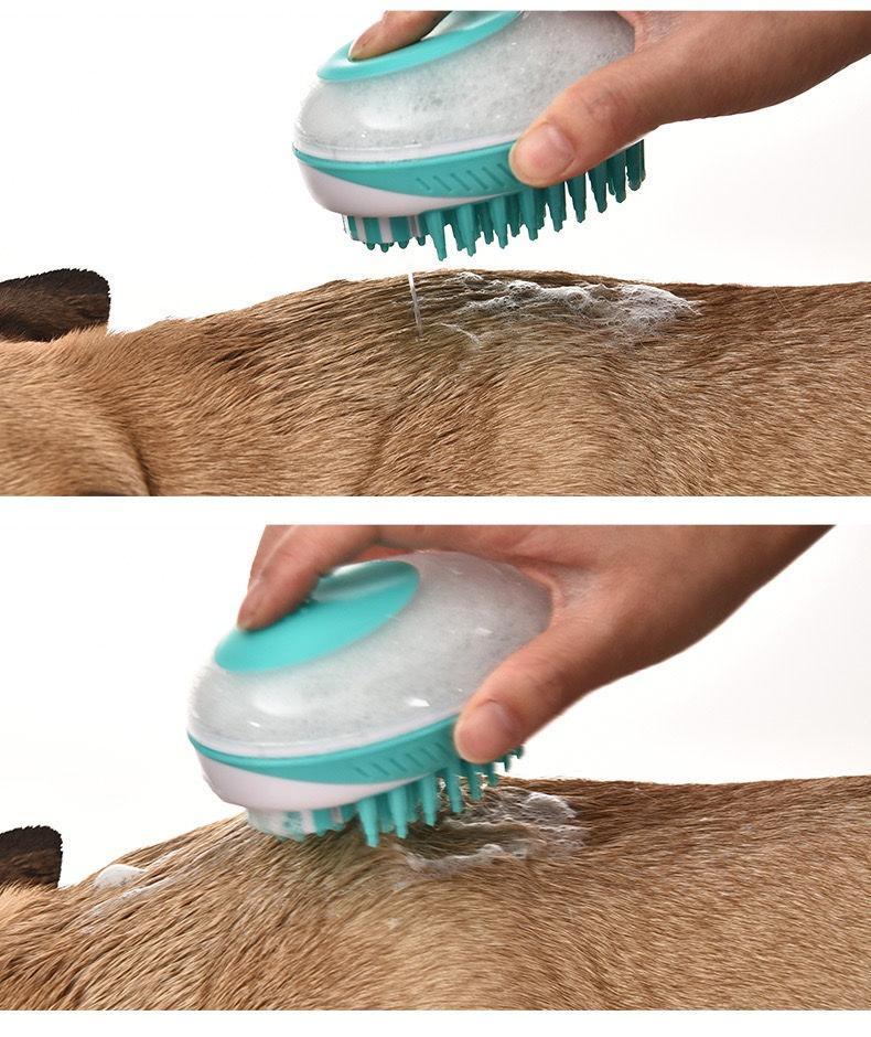 Pet Life ® 'Swasher' Shampoo Dispensing Massage and Bathing Brush - P's One-Stop Shop 