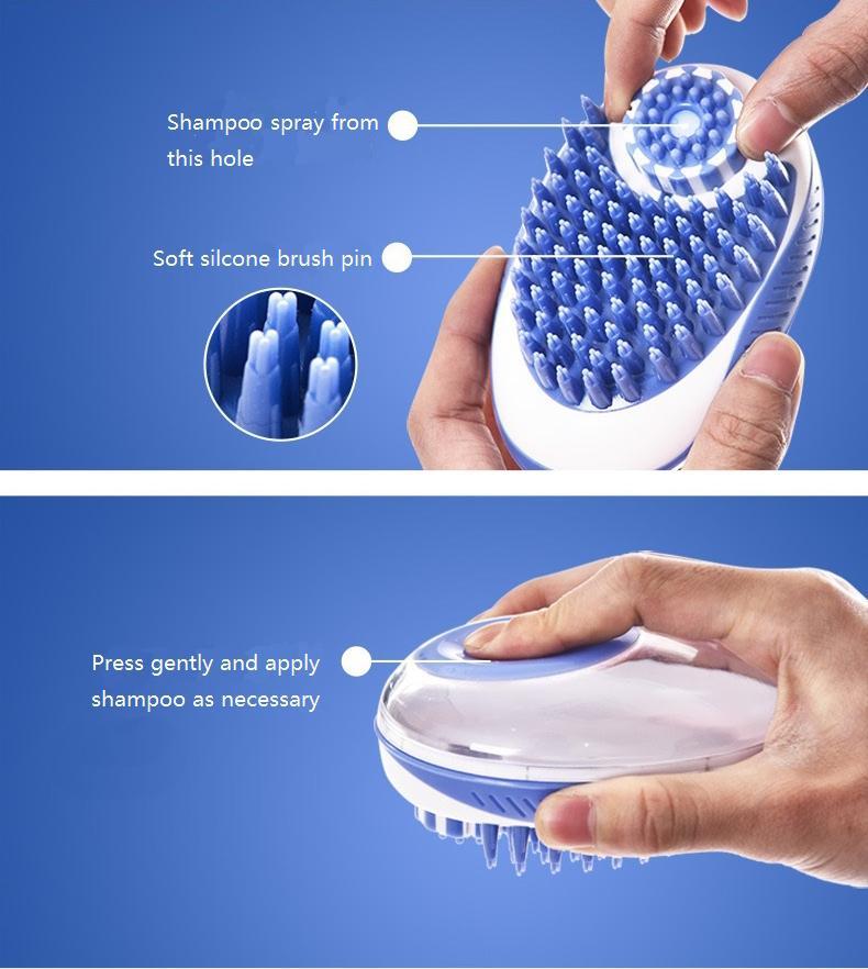 Pet Life ® 'Swasher' Shampoo Dispensing Massage and Bathing Brush - P's One-Stop Shop 