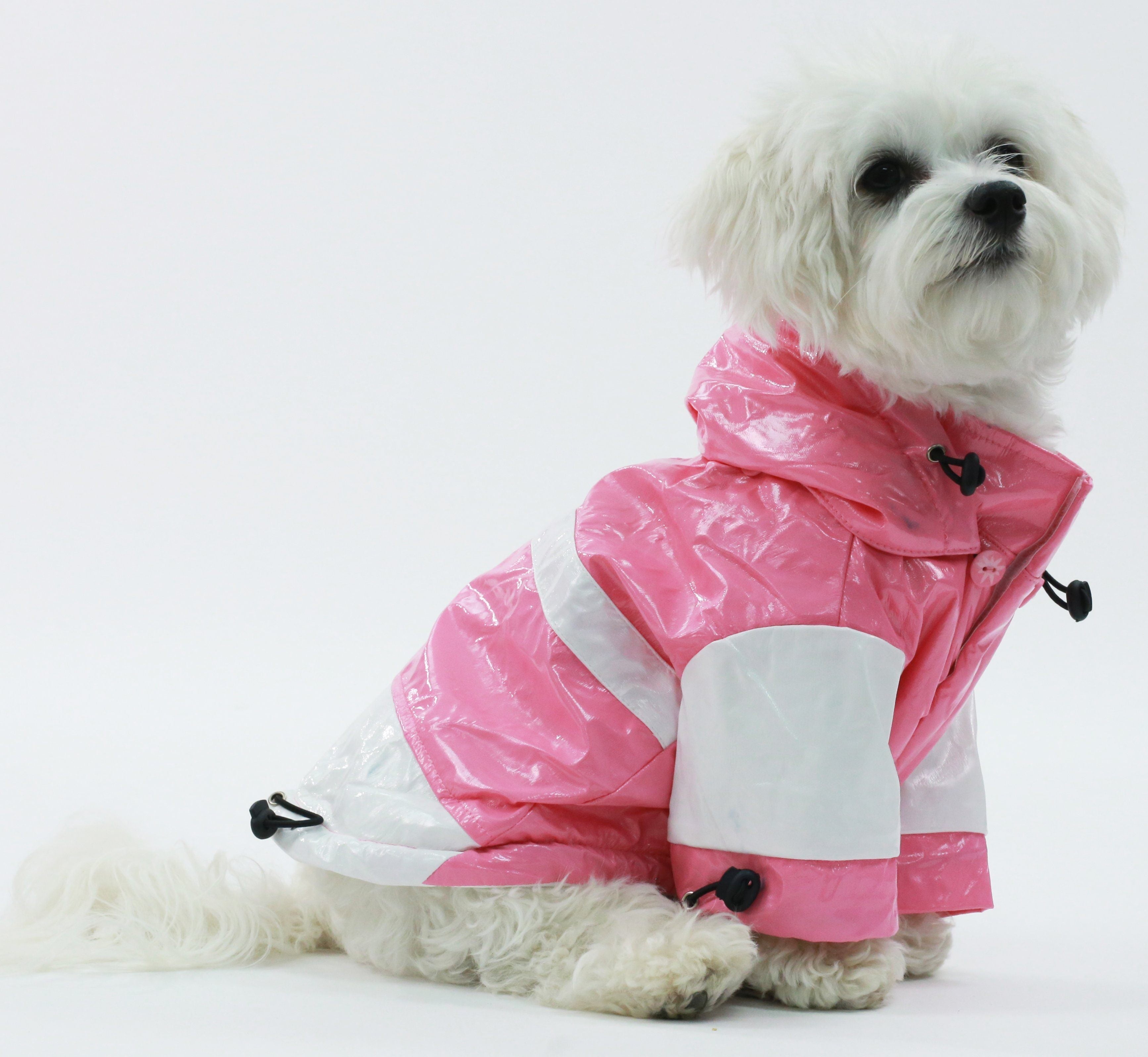 Pet Life ® 'Two-Tone' Waterproof Adjustable Dog Raincoat Jacket w/ Removable Hood - P's One-Stop Shop 