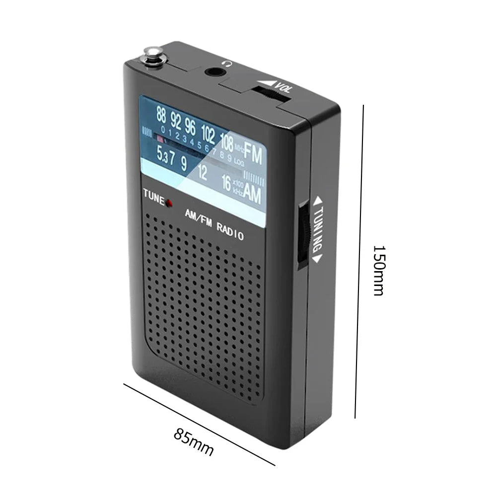 Pocket Radios Built-in Antenna Battery Operated AM FM Radio with Loud Speaker Dual-channel Stereo for Elderly Gifts - P's One-Stop Shop 