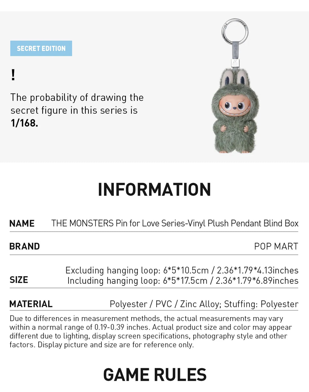 Pop Mart Labubu Pin for Love Series Blind Box (N-Z) Blue - P's One-Stop Shop 
