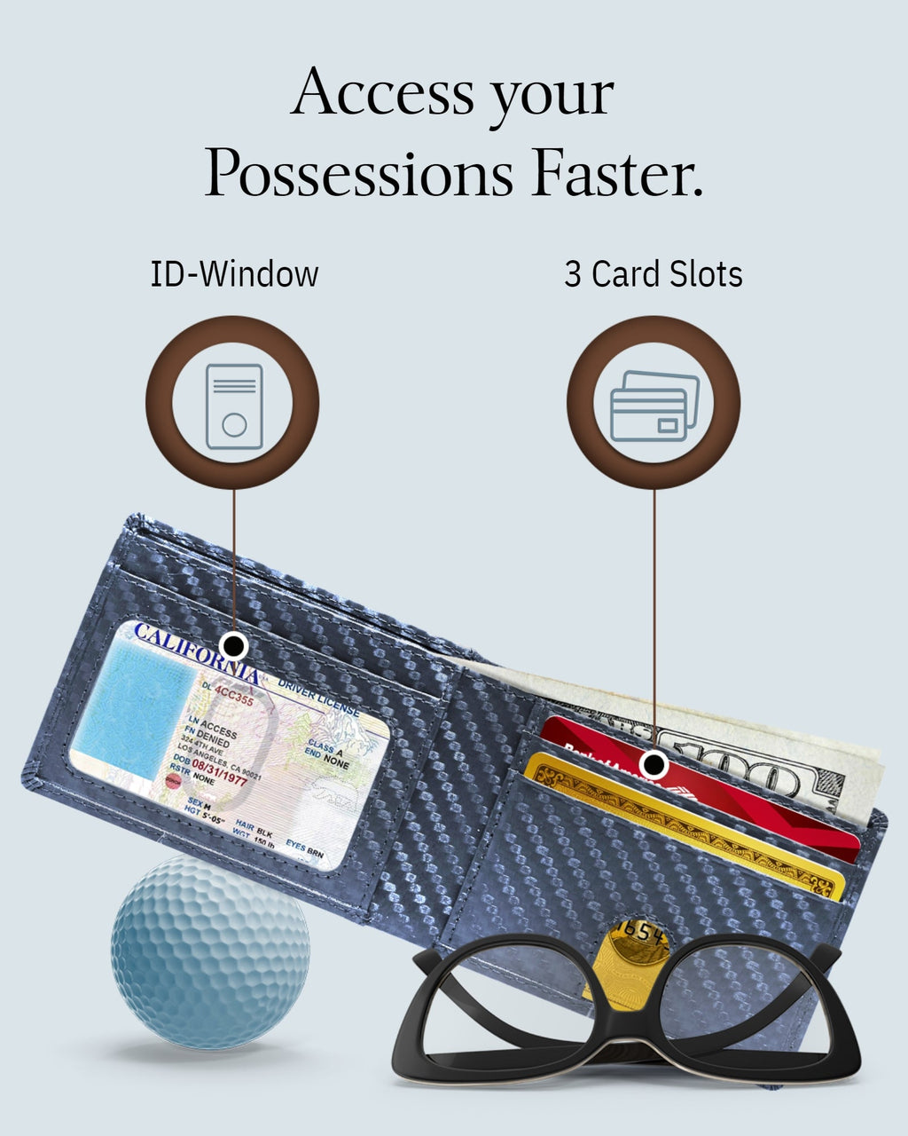 Pull Strap Bifold Wallet - P's One-Stop Shop 