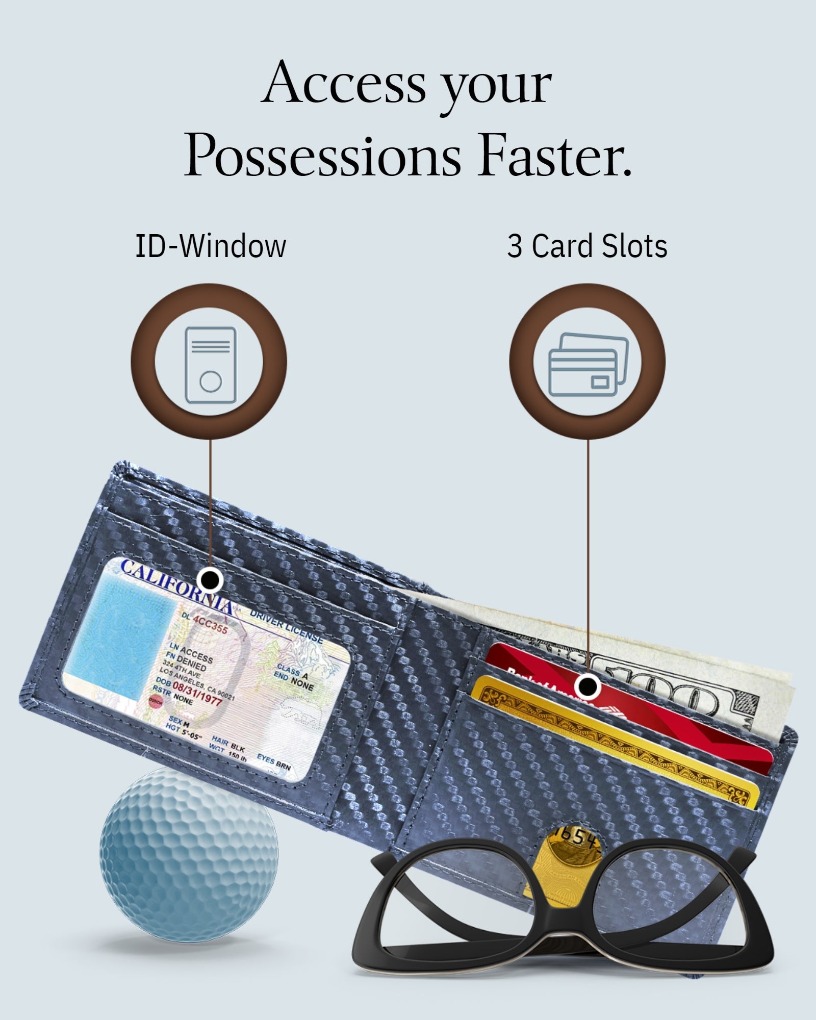 Pull Strap Bifold Wallet - P's One-Stop Shop 