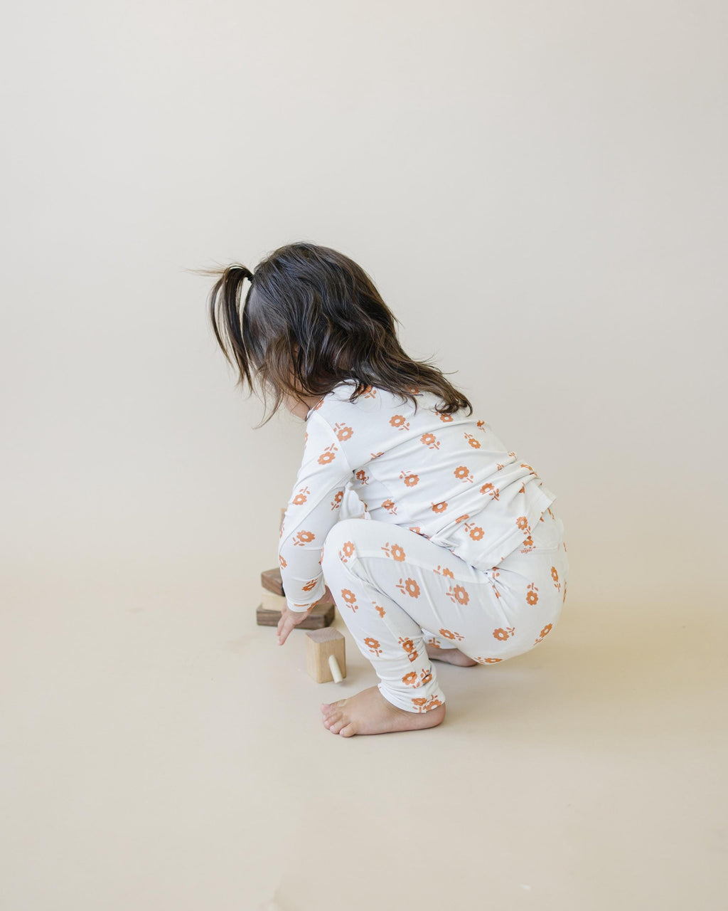 Pumpkin Posie Bamboo Pajamas: Fall Baby & Toddler PJs - P's One-Stop Shop 